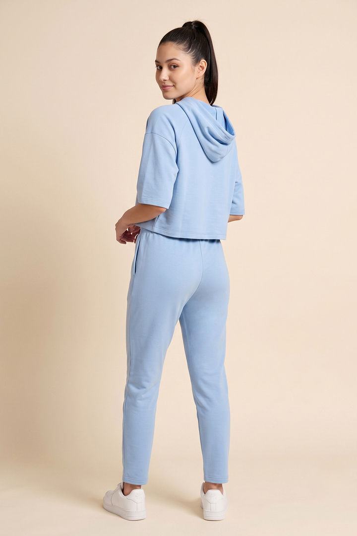 Zivame Athleisure Hooded Sweatshirt - Blue Bell — image 4